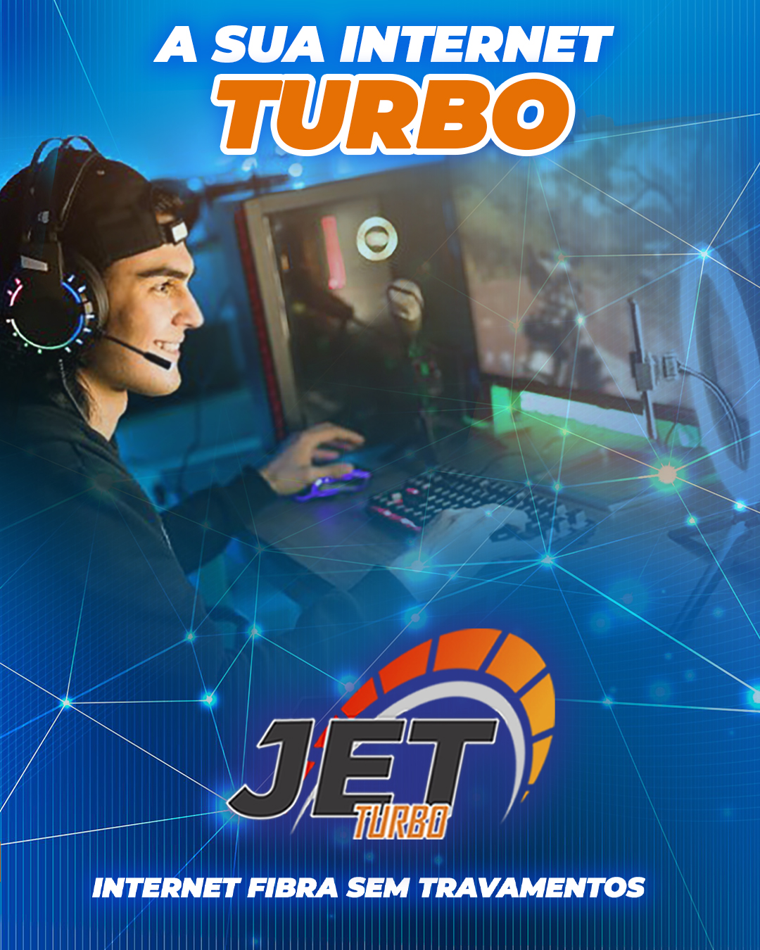 Internet Fibra em Goiânia Jet Turbo para jogos com alta velocidade e internet sem travamento